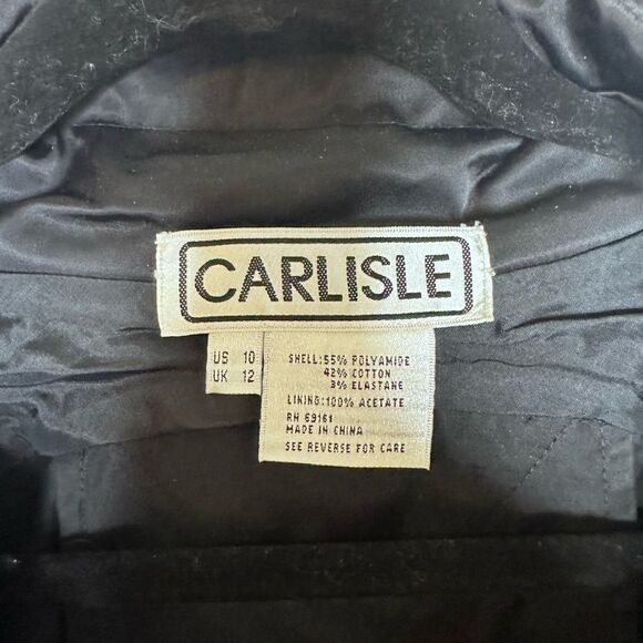 Vintage Carlisle black short jacket w/ flutter sleeve women’s size 10 - Picture 4 of 6